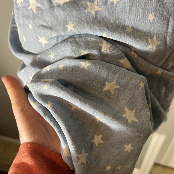 Splendid Size Large Americana Denim Star Patriotic V Neck Slip Dress POSH38 - Picture 5 of 15